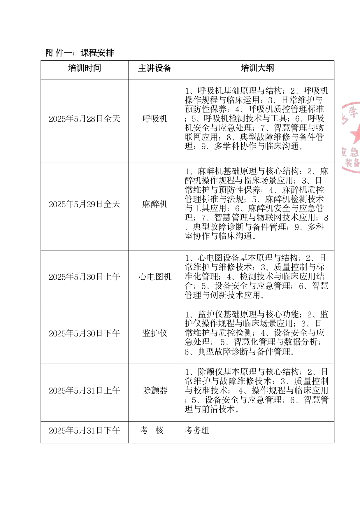 2025应急救治装备工程技术人员岗位胜任力培训班通知